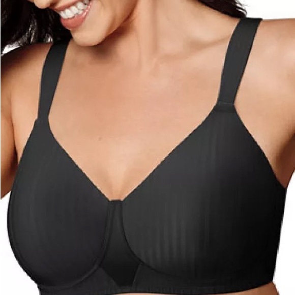 💥 SALE NWT Playtex Perfectly Smooth Bra Wireless in Black 4707 - Picture 3 of 4